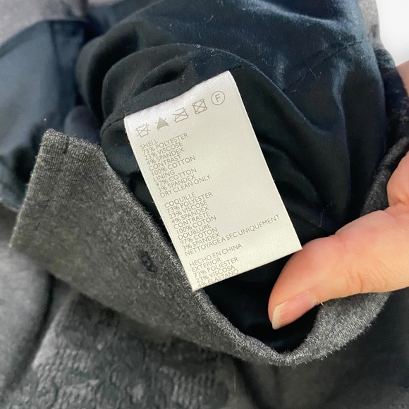 Maeve Anthropologie Gray Black lace fitted bodycon Sheath Sleeveless Dress L - Picture 9 of 9